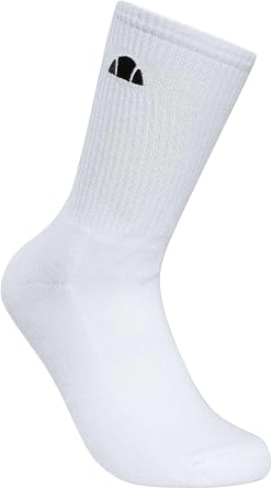 ellesse Men's Alacre 5 Pack Crew Socks, White