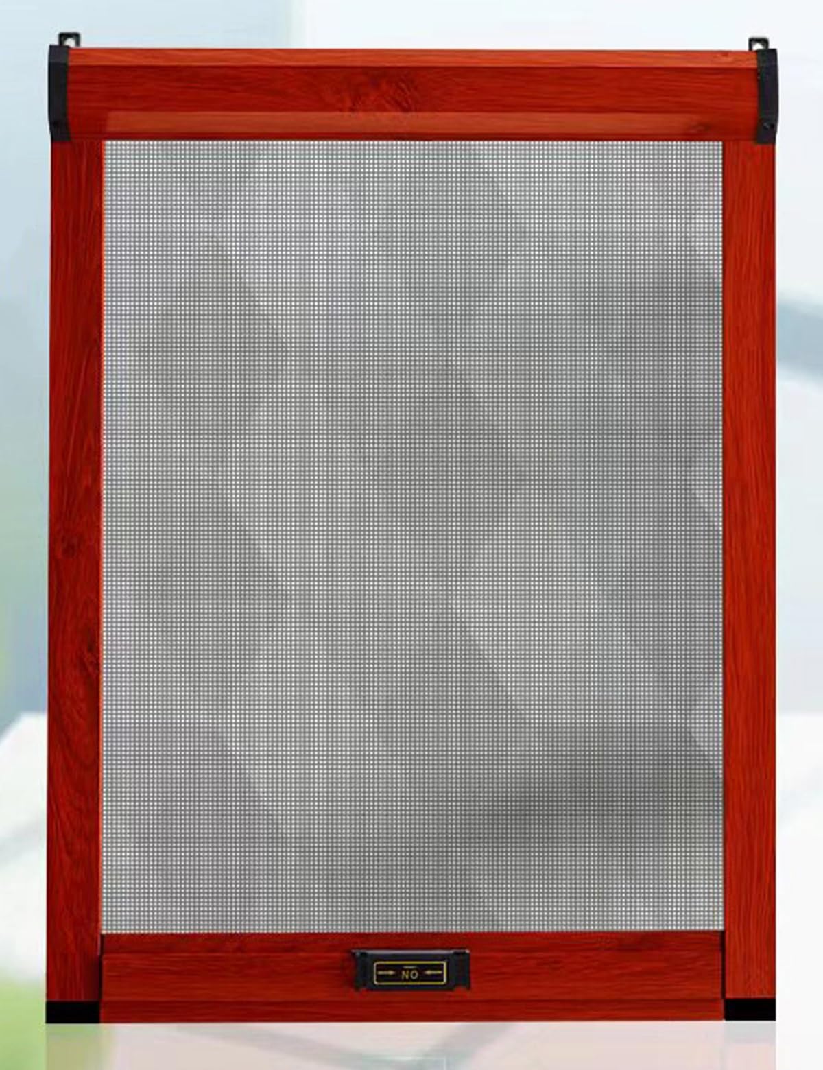 Aeovot Custom Size Window Screen - Self Adhesive Window Fly Screens for Windows Roll-Up Bug Bee Mosquito Net Roller Blinds with Aluminum Alloy Frame and PET Composite Fiber Mesh(F)