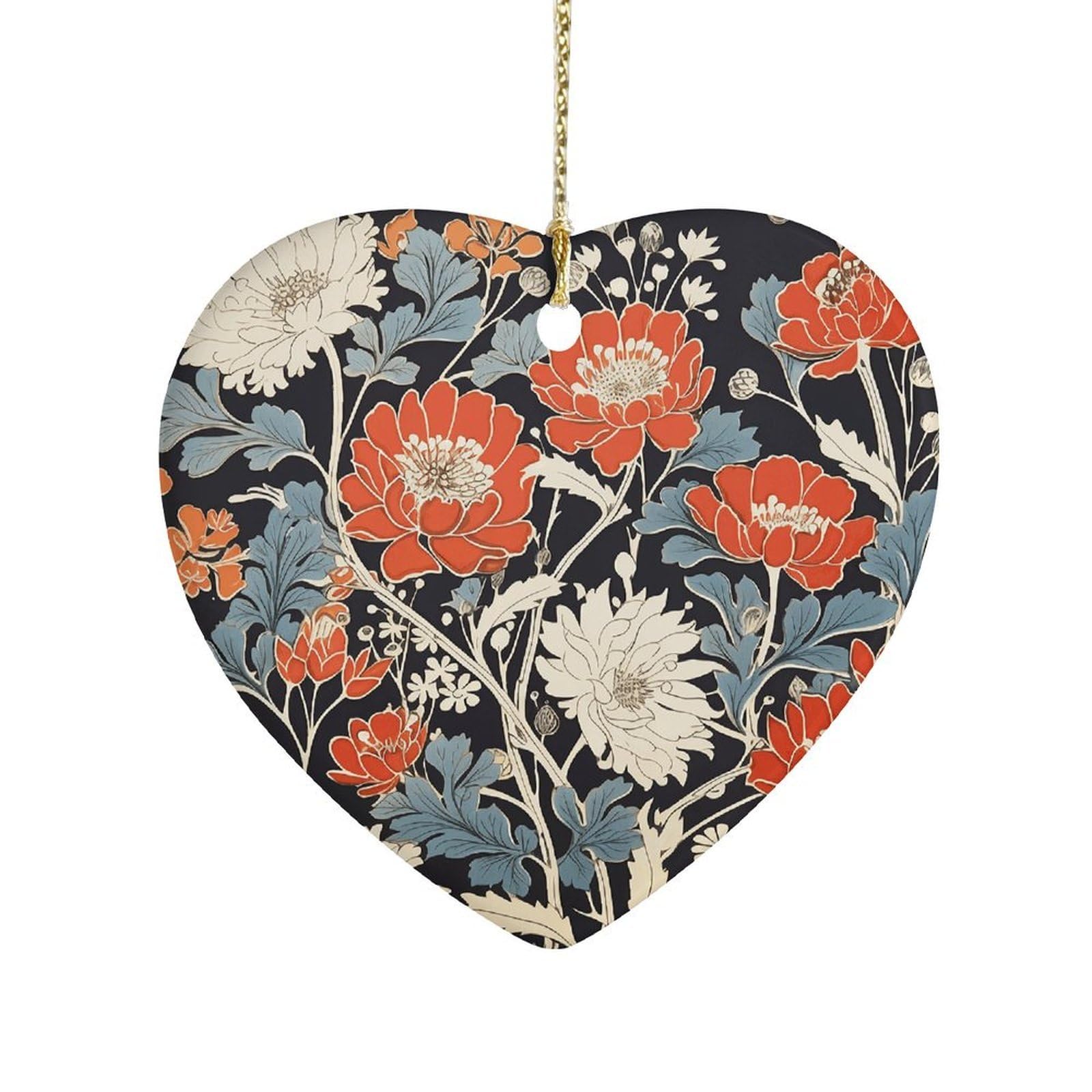 Fekiloot Style Japanese Flower Ceramic Ornament Home Decor Keepsake