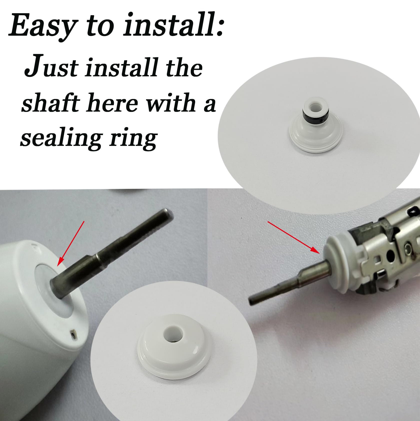 Piezas de sellado de goma para cepillo de dientes eléctrico mejoradas, se adapta a HX2400, HX6210, HX6300, HX6700, HX6800, HX7500, HX9100, HX9700, HX9900, piezas de repuesto para cepillo de dientes
