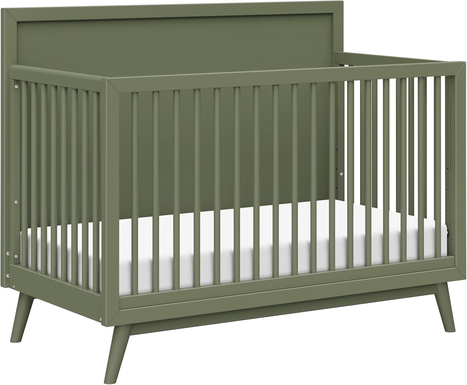 Babyletto Palma 4-in-1 Convertible Crib with Toddler Bed Conversion Kit in Olive Green, Greenguard Gold Certified