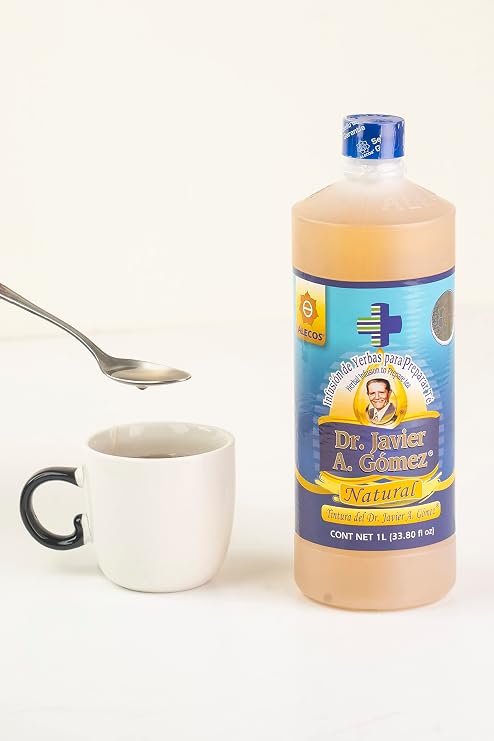 Alecos Tintura Infusion de Yerbas del Dr. Javier A. Gomez Natural frasco 1 Lt (33.80 fl oz)