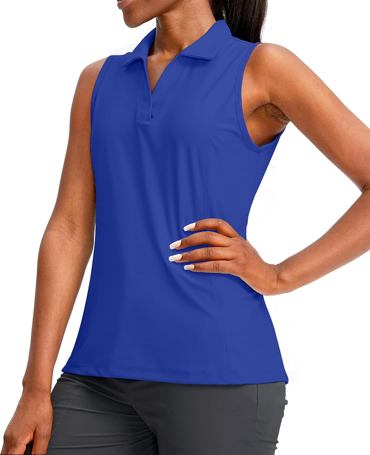 G Gradual Women's Sleeveless Golf Polo Shirts - Image 2