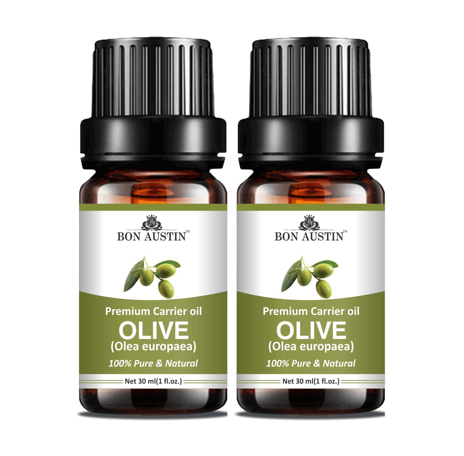 Bon AustinNatural Olive Oil Combo Pack of 2 Bottles of 30 ml(60 ml)