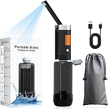 SoulBay Portable Bidet, 400mL Large Capacity USB Rechargeable Electric Travel Bidet, Handheld Sprayer with Max 680ml/Min High Pressure for Toilet Women Men Personal Hygiene Clean, Baby Wash