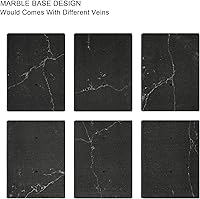 Vista 6 de Soporte Independiente para Papel Higiénico con Reserva, Base de Diseño de Mármol Pesado SUS304 de Acero Inoxidable (Negro)