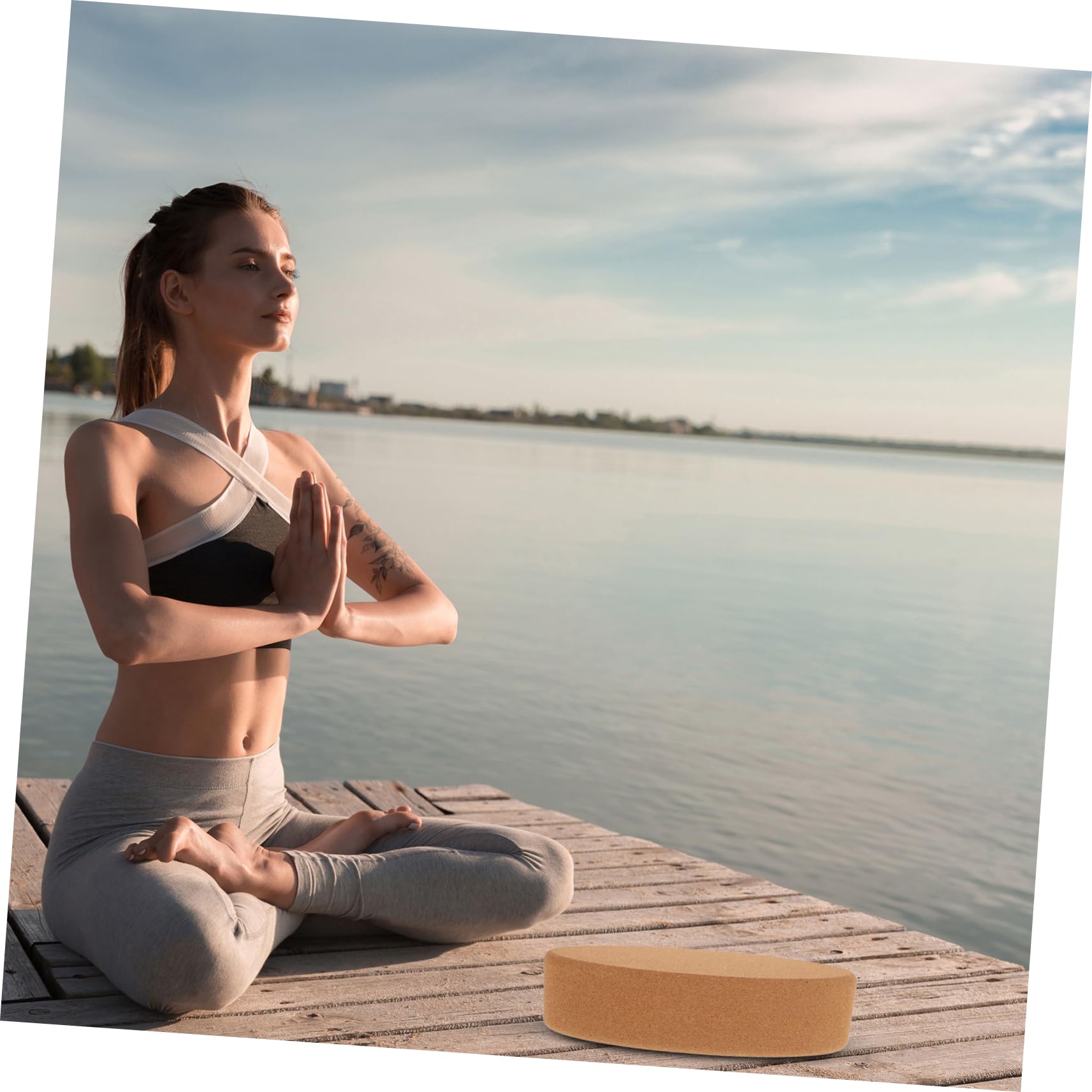 Alasum Bloque De Yoga De Corcho Ovalado Bloques De Yoga Para Estiramientos Pilates Soporte De Muñeca Entrenamiento
