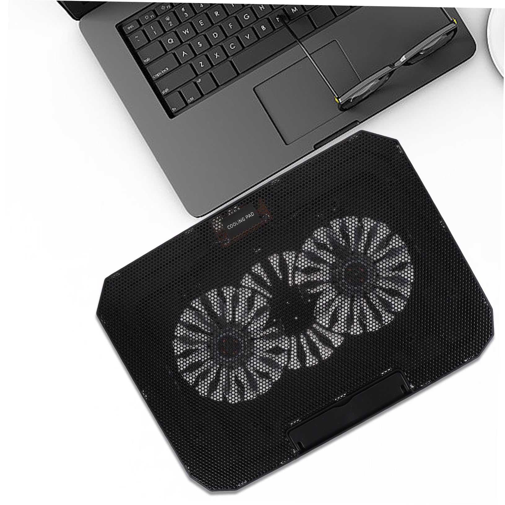 TEHAUX Refroidisseur PC Portable Silencieux avec Ventilateur Support Ergonomique pour Ordinateur Portable