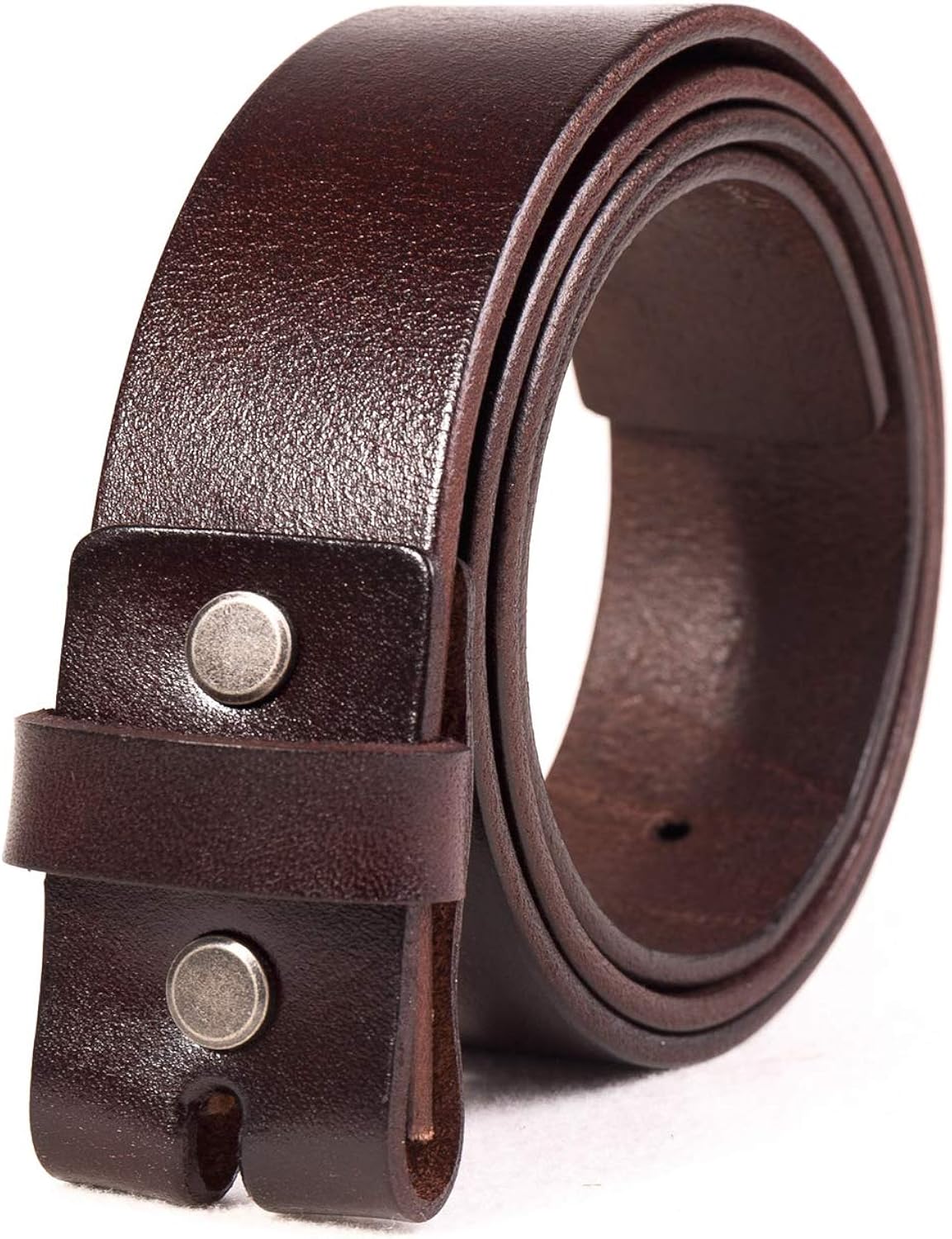 2 inch leather belt without buckle