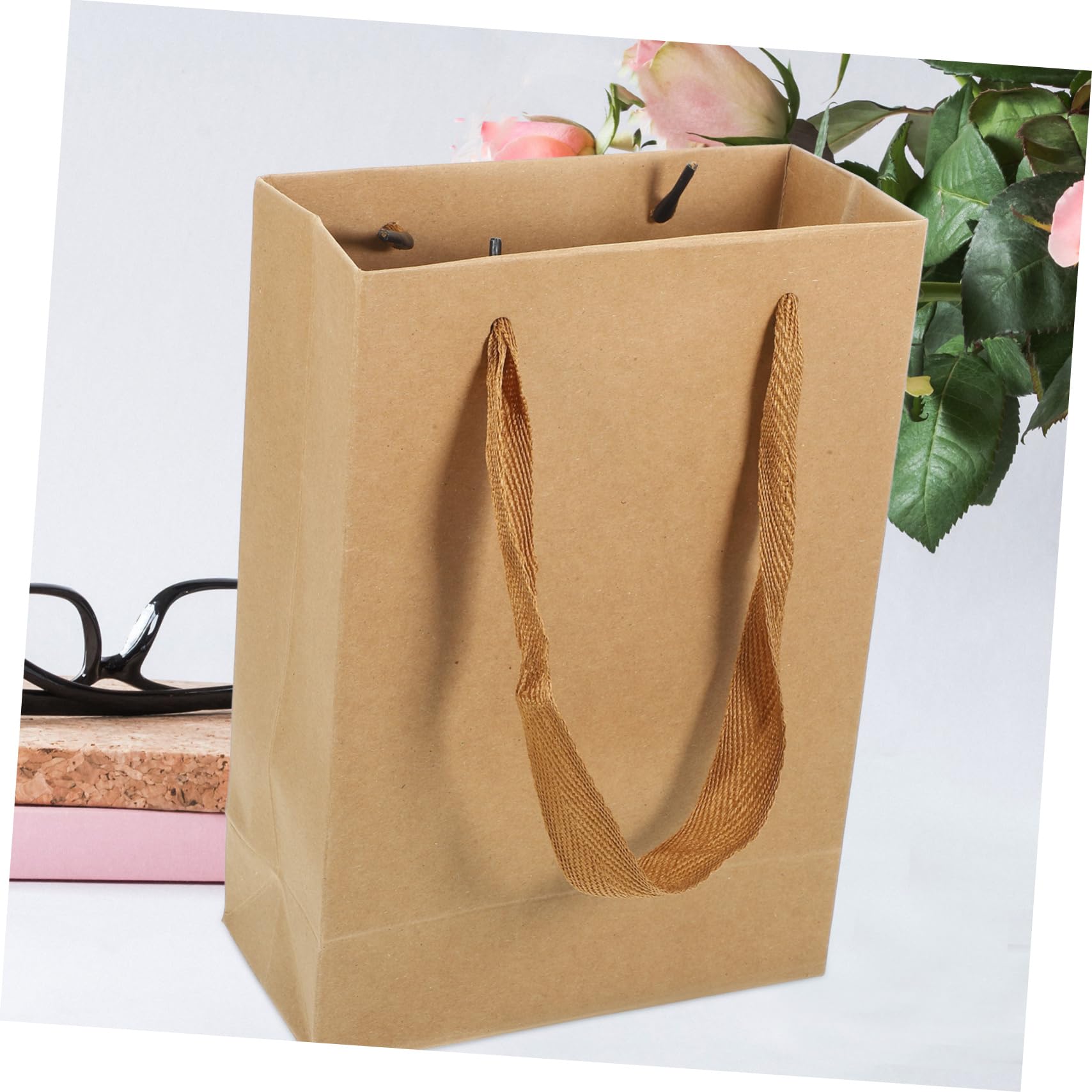 Gatuida 25pezzi Borse Kraft Con Manici Sacchetti Per Regali Shopping e Asporto Sacchetti Versatili Resistente Per e Speciali
