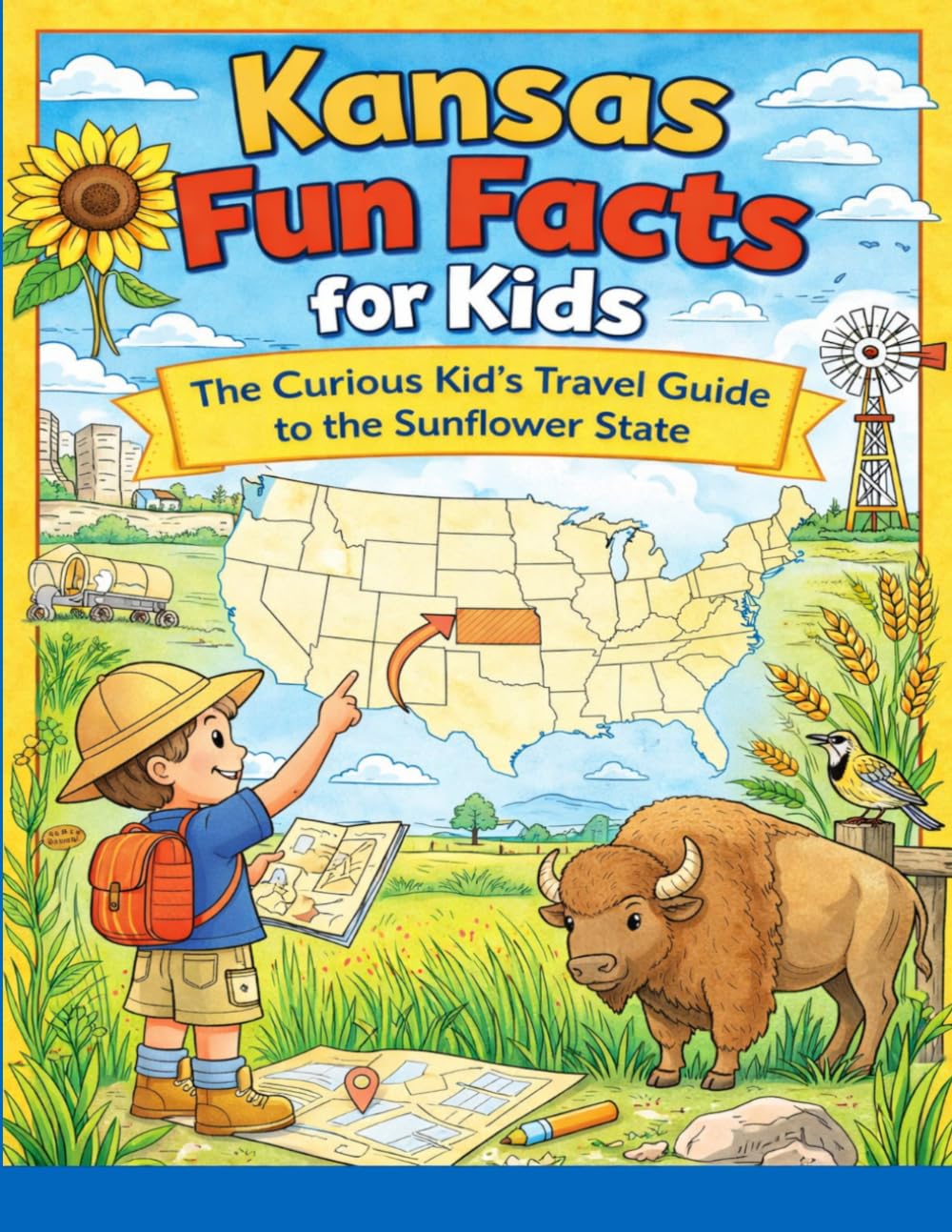 Kansas Fun Facts for Kids: The Curious Kid’s Travel Guide to the Sunflower State (The 50 States Fun Facts for Kids Series)