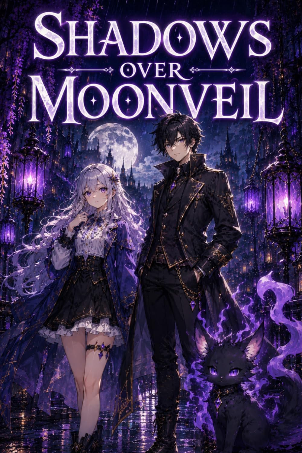 Shadows Over Moonveil: A Dark Fantasy Anime Adventure with Ancient Seals, Shadow Guardians, Celestial Powers, Underground Ruins, and Magical Mystery Action