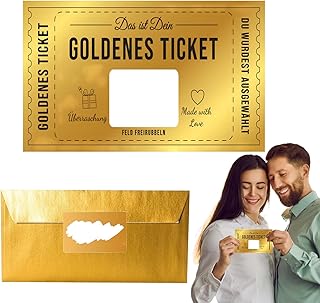 Golden Ticket | Gold Raffle Tickets Form Cards | Raffle Coupons With Envelope And Stickers, Certificates Note For Concert ...