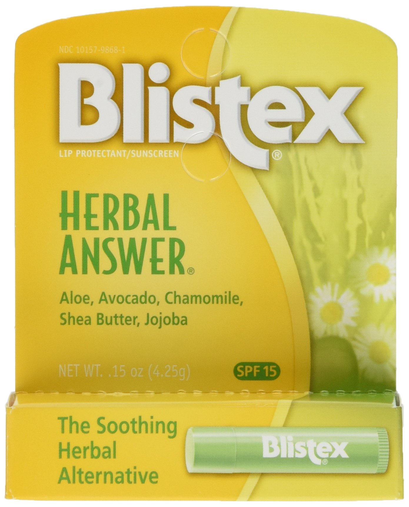 Blistex Herbal Answer Lip Protectant/Sunscreen, SPF 15, .15-Ounce Tubes (Pack of 12)