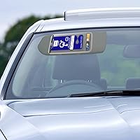 Vista 3 de Soporte para placa de discapacitados para automóvil, protector de letrero de permiso de estacionamiento para discapacitados para visera