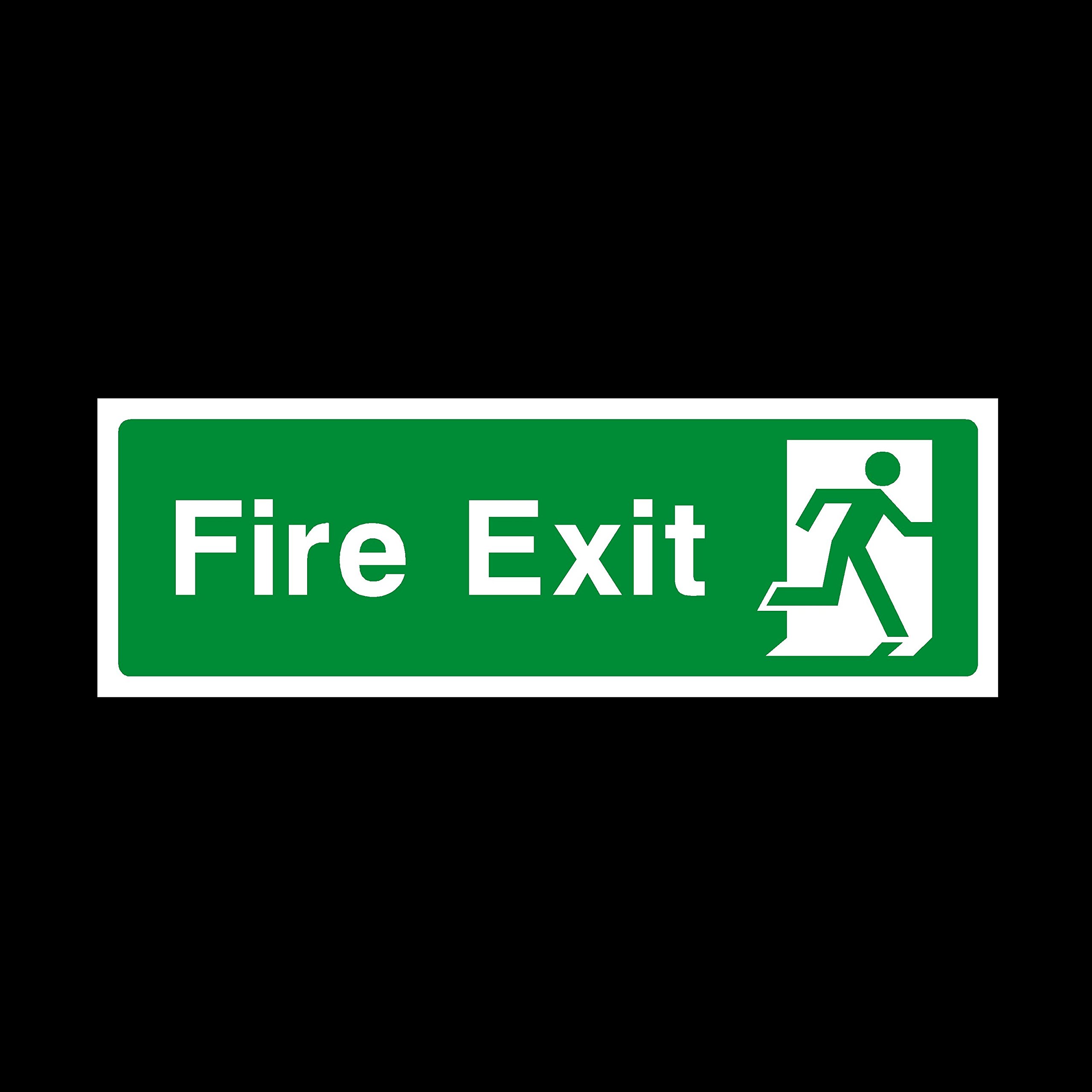 Fire Exit Final Right 300x100mm Sticker/Self Adhesive Sign - Fire/Emergency/Exit/Alarm/Push/Extinguisher/Assembly (EE75)