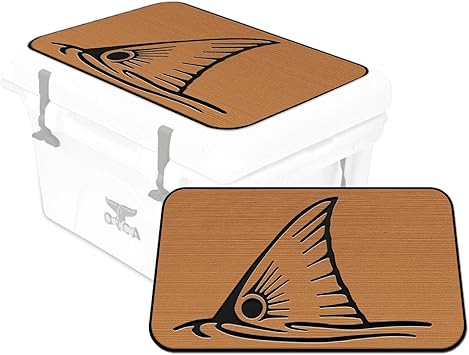 USATuff SeaDek EVA Mat Cooler Pad fits ORCA | Peel & Stick Application | Non Slip Comfort Accessories - Top Fin Redfish Design Mocha-Black