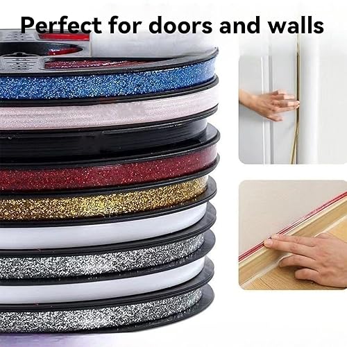 Miniatura 7 de Ceramic Tile Gap Tape, Self-Adhesive Gap Beautifying Tape, Waterproof Wall Gap Sealing for Bathtub Shower Sink Toilet Kitchen Wall Edge (Noble Gold)