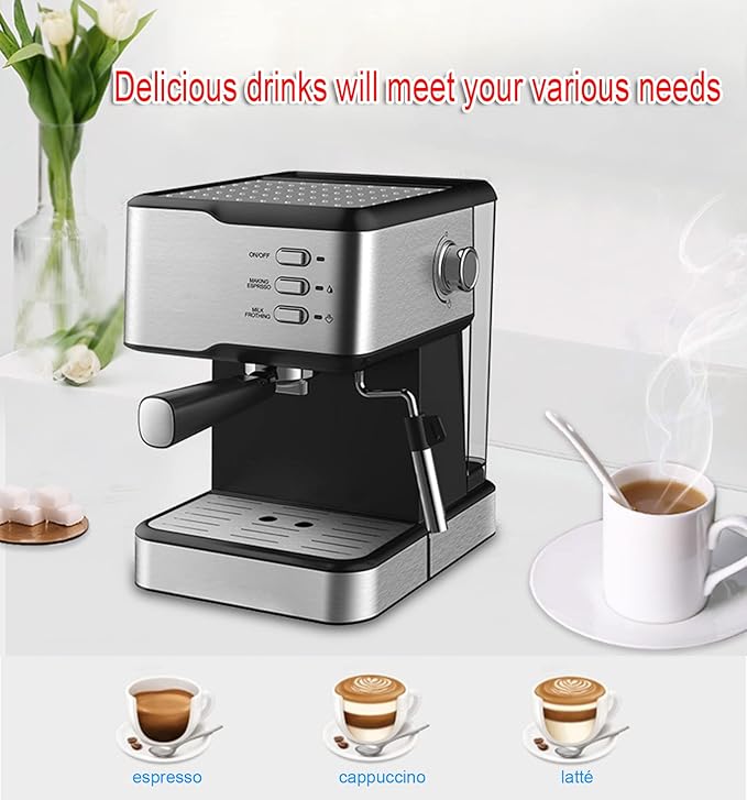 Cafetera Espresso 1.5L con Vaporizador de Leche 950W miniatura 6