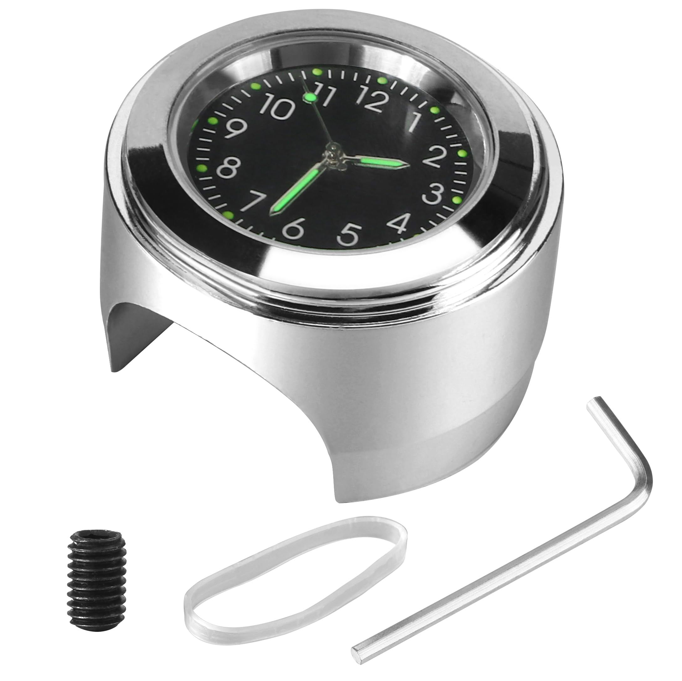 YiliYa Orologio Moto, Moda Impermeabile Orologio Manubrio, Per Moto Universale 7/8" 1 Pollice
