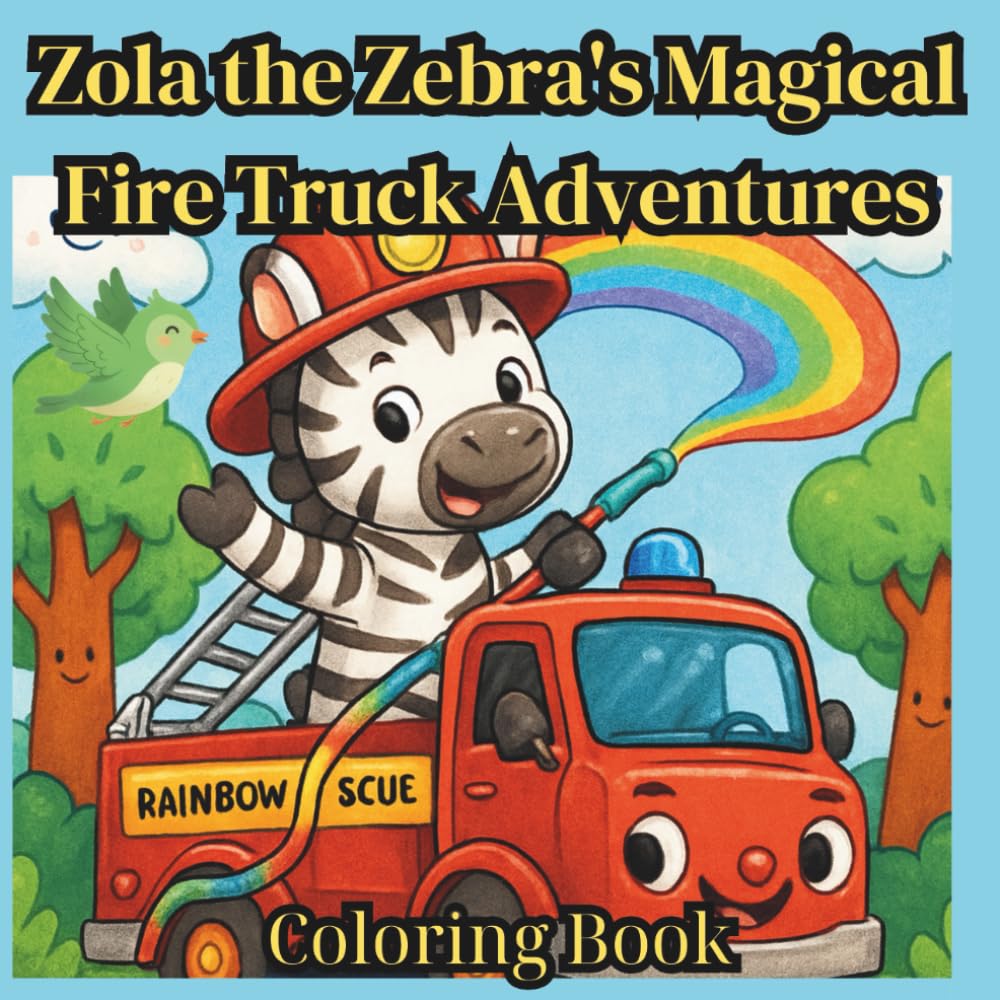 Zola the Zebra's Magical Fire Truck Adventures: Coloring Book