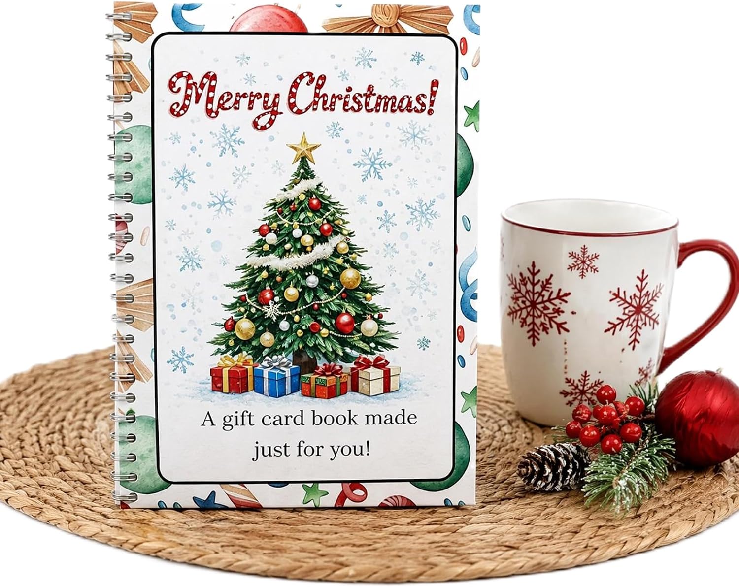 Hologram Christmas Gift Card Book for Adult Women Teen, Stocking Stuffers