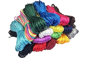 Hilo cola de ratón 2mm para pulseras (16 paquetes, 162 metros) Cordón...