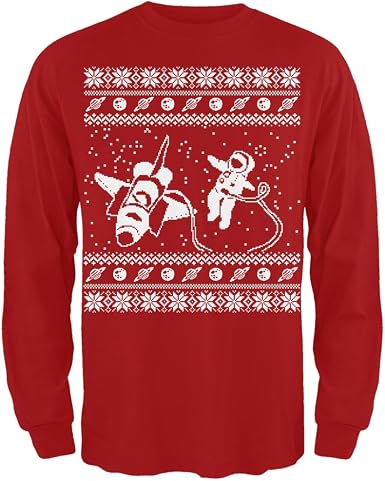 Ugly Christmas Sweater Red Long Sleeve 