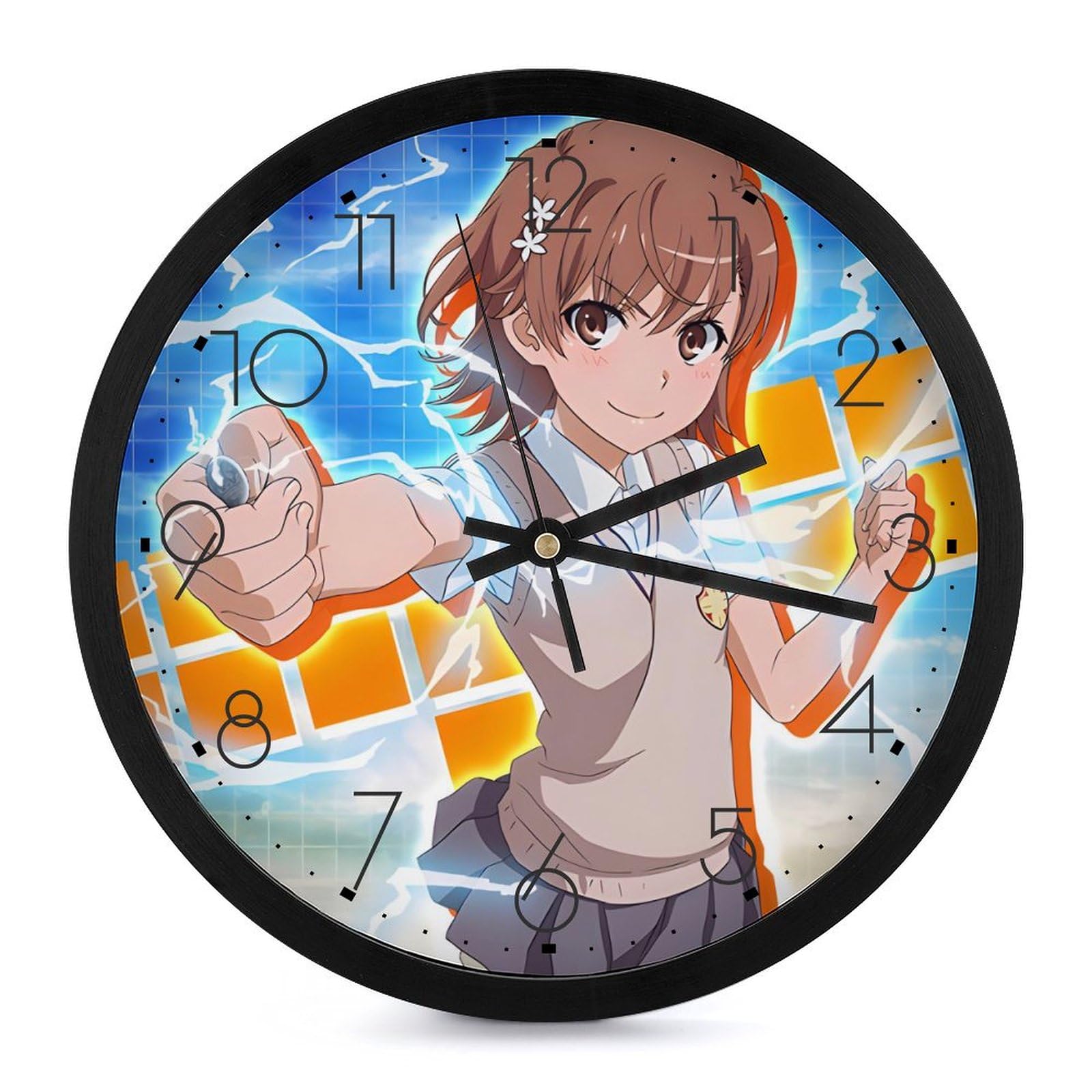 Amazon.co.jp: 掛け時計 とある科学の超電磁砲 御坂美琴 アニメ 壁掛け 