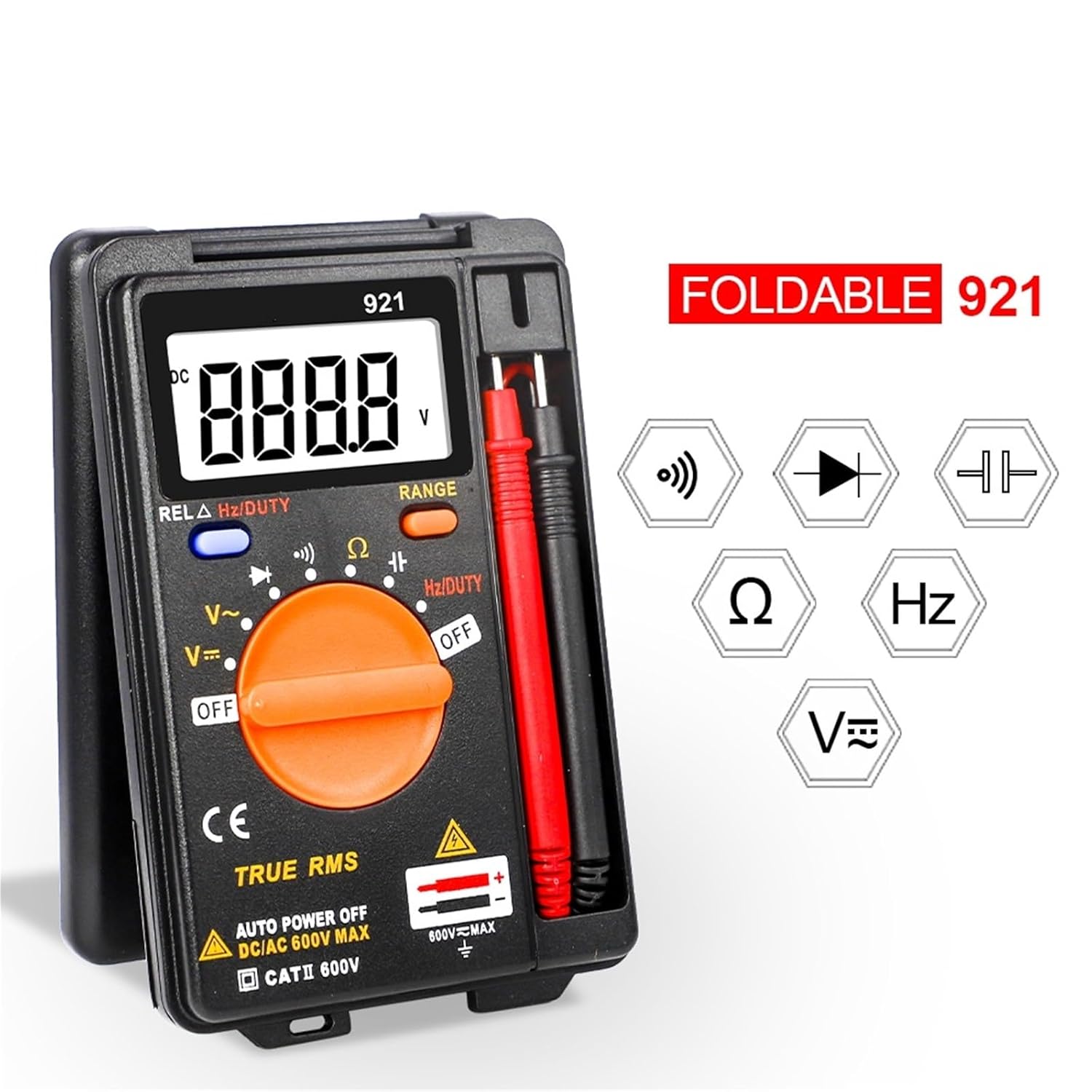 Mini Analog Multimeter Tester w Buzzer 4000 Count Handheld Voltage Current Meter Ammeter High Resistance Measurement