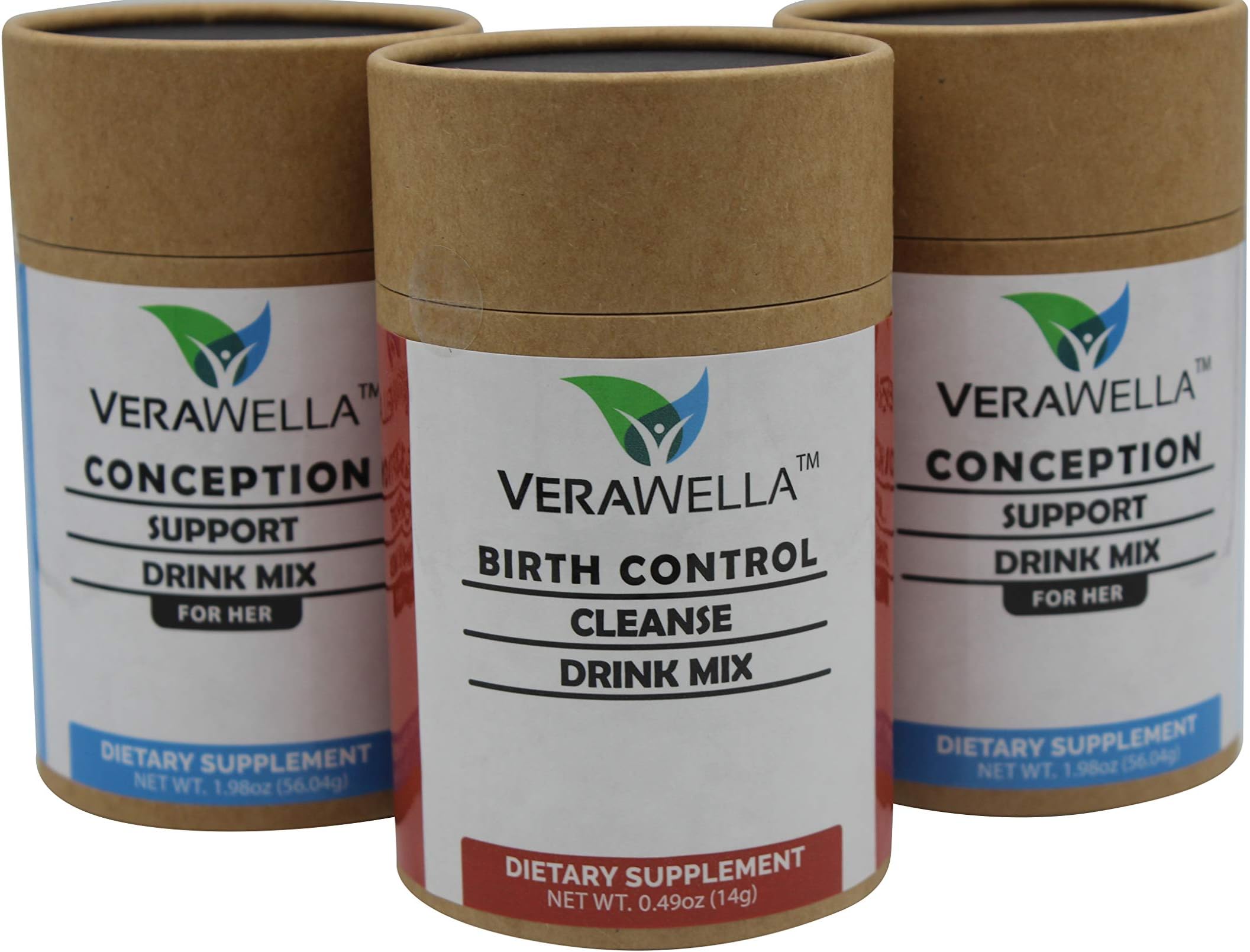 VeraWella - Conception Support & Birth Control Detox, Fertility Support  Drink  Mix, Womens Multivitamin, 2 Grams x 28 Packets, 3 Pack Wellness Formula