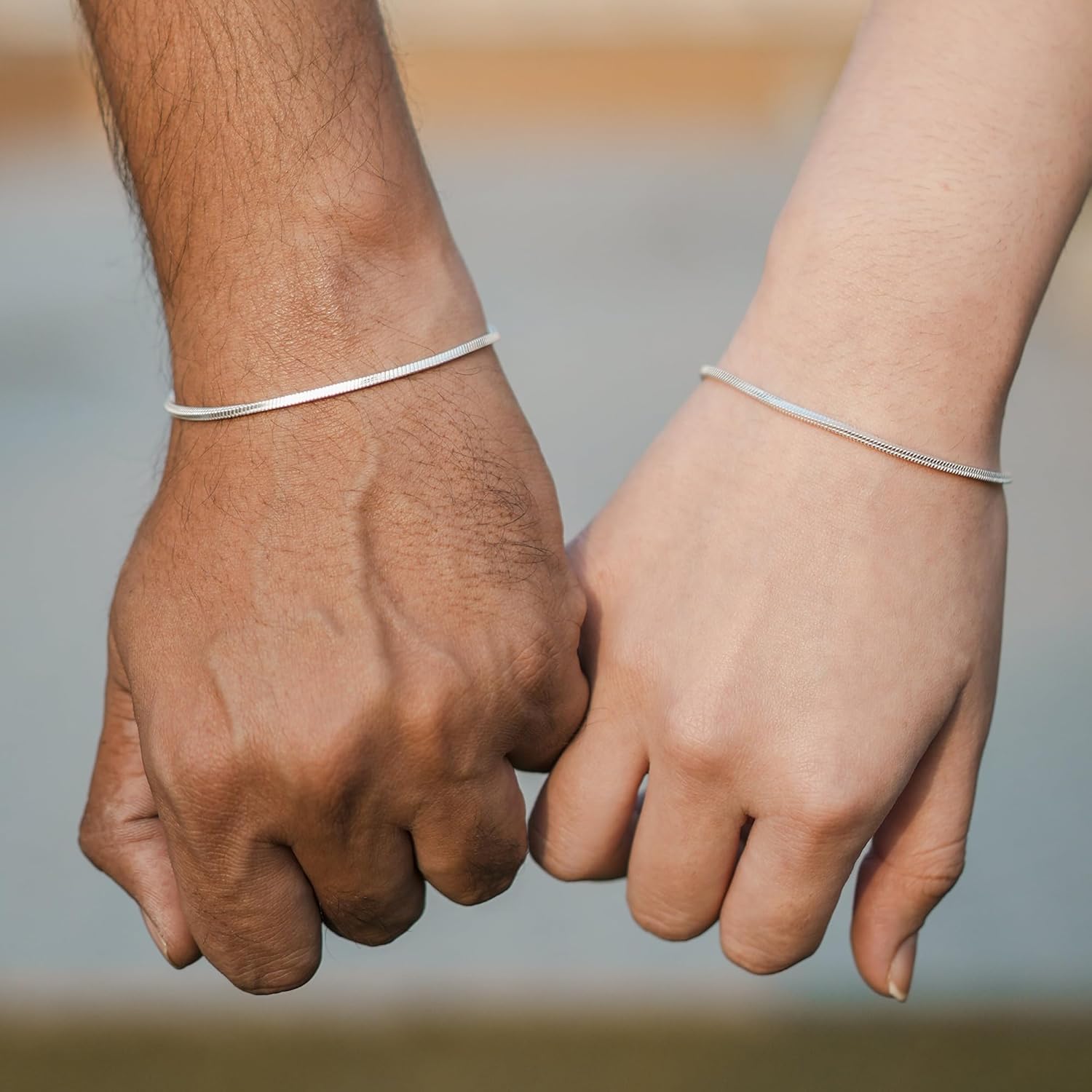 2MM Sterling Silver Square Snake Chain Bracelets for woman&Men's,Luxury Mens Bracelet,High-end Chain Bracelets for Men,Hypoallergenic Stacking Bracelet Gift for Grilfriend/Boyfriend/Beloved/Mom Dad - Image 5