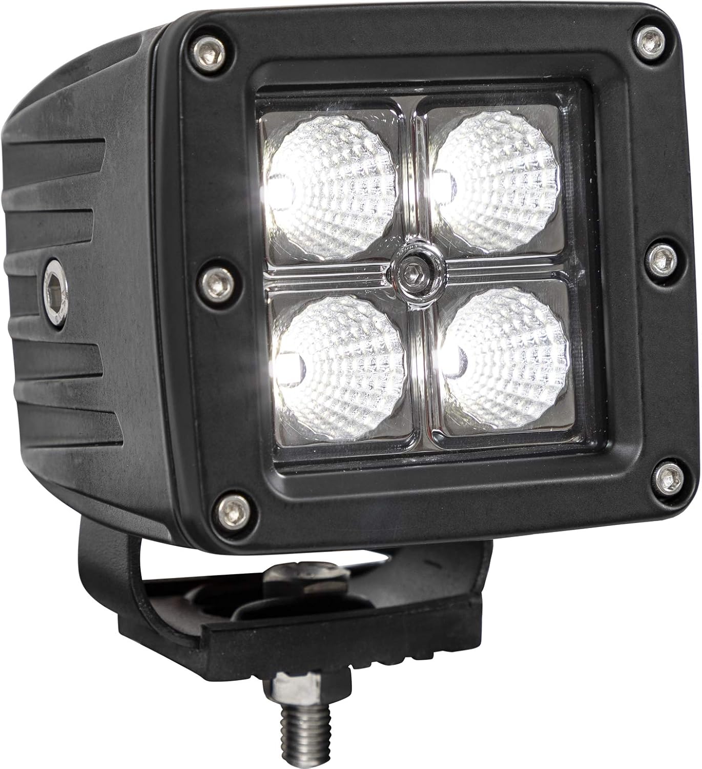 Buyers Products 1492227 Ultra Bright 3-Inch Square LED Flood Light, 4800 Lumens Wide Beam Work Light for Trucks, Trailers, ATV/UTV, Utility, Off-Road, Rated IP67 IP69K, 5 Year Warranty