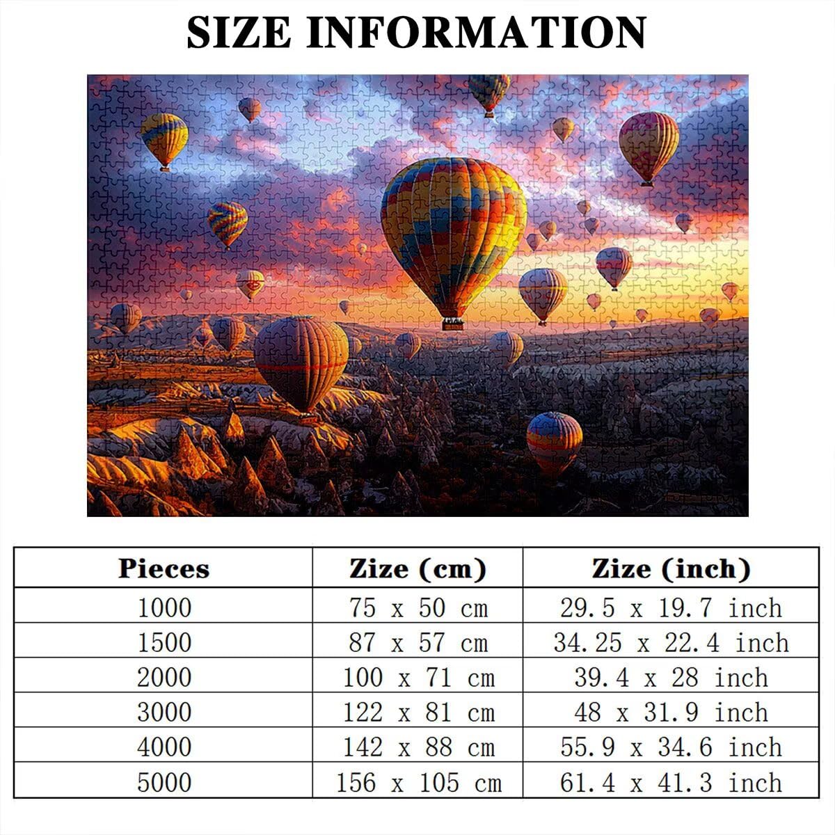 Puzzle 5000 elementów, Turcja, zachód słońca, 5000 elementów, drewniane puzzle dla dorosłych, trudna łamigłówka, gra logiczna dla całej rodziny, drewniane puzzle, dekoracja salonu, prezenty, Q-36