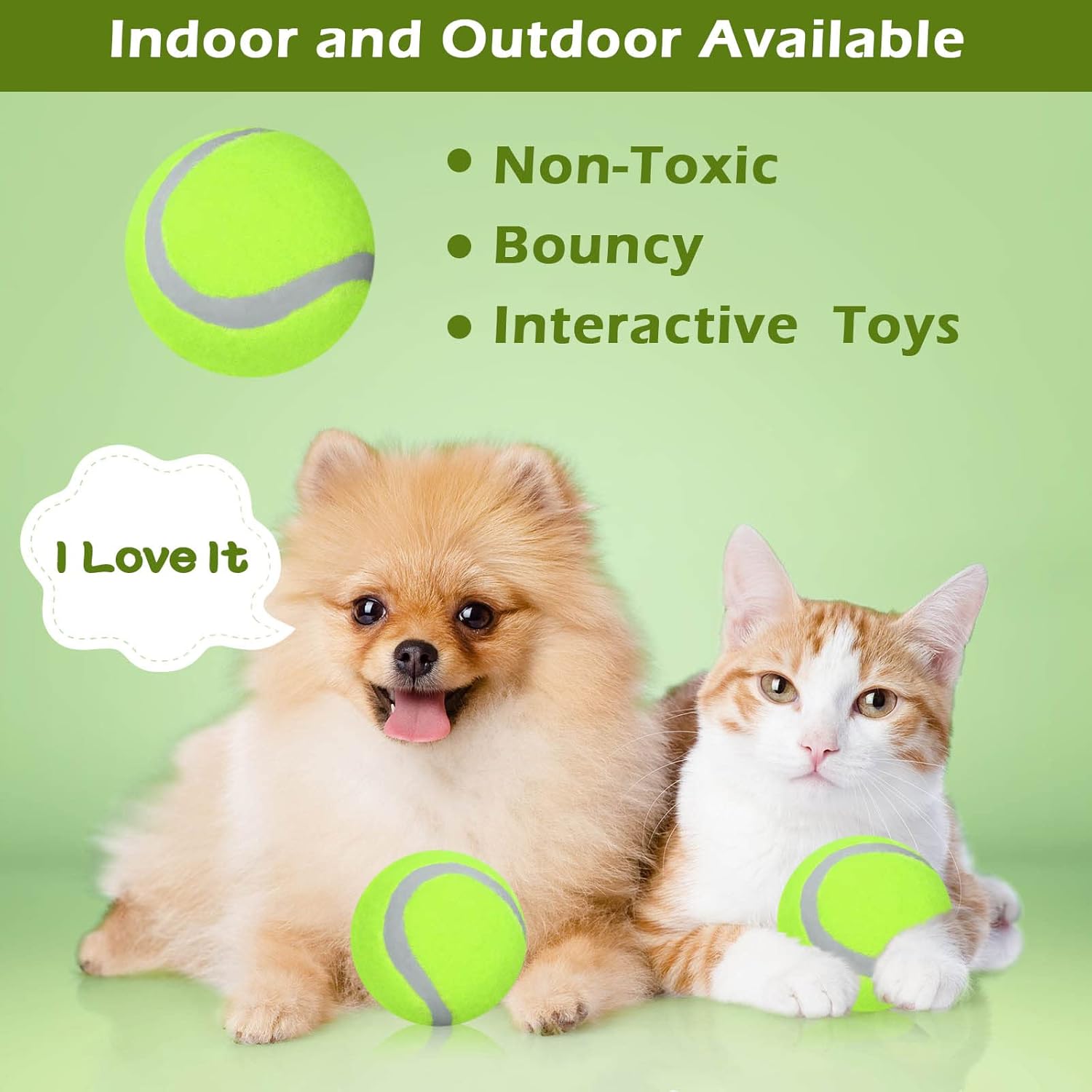 Yunsailing 50 Packs Small Tennis Balls for Dogs Bulk Dog Toys Pet Interactive Mini Tennis Balls for Training Play Exercise and Fetch(Yellow)