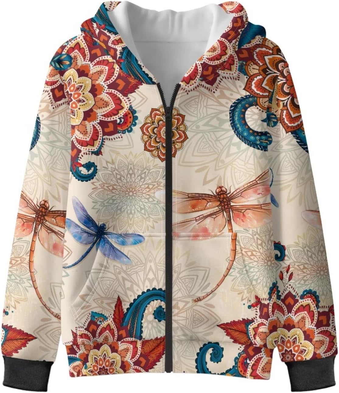 Girl's Fleece Sweatshirt with Long Sleeve, Full Zipper Hoodies Sweatshirt for Teen Girl Casual Wear