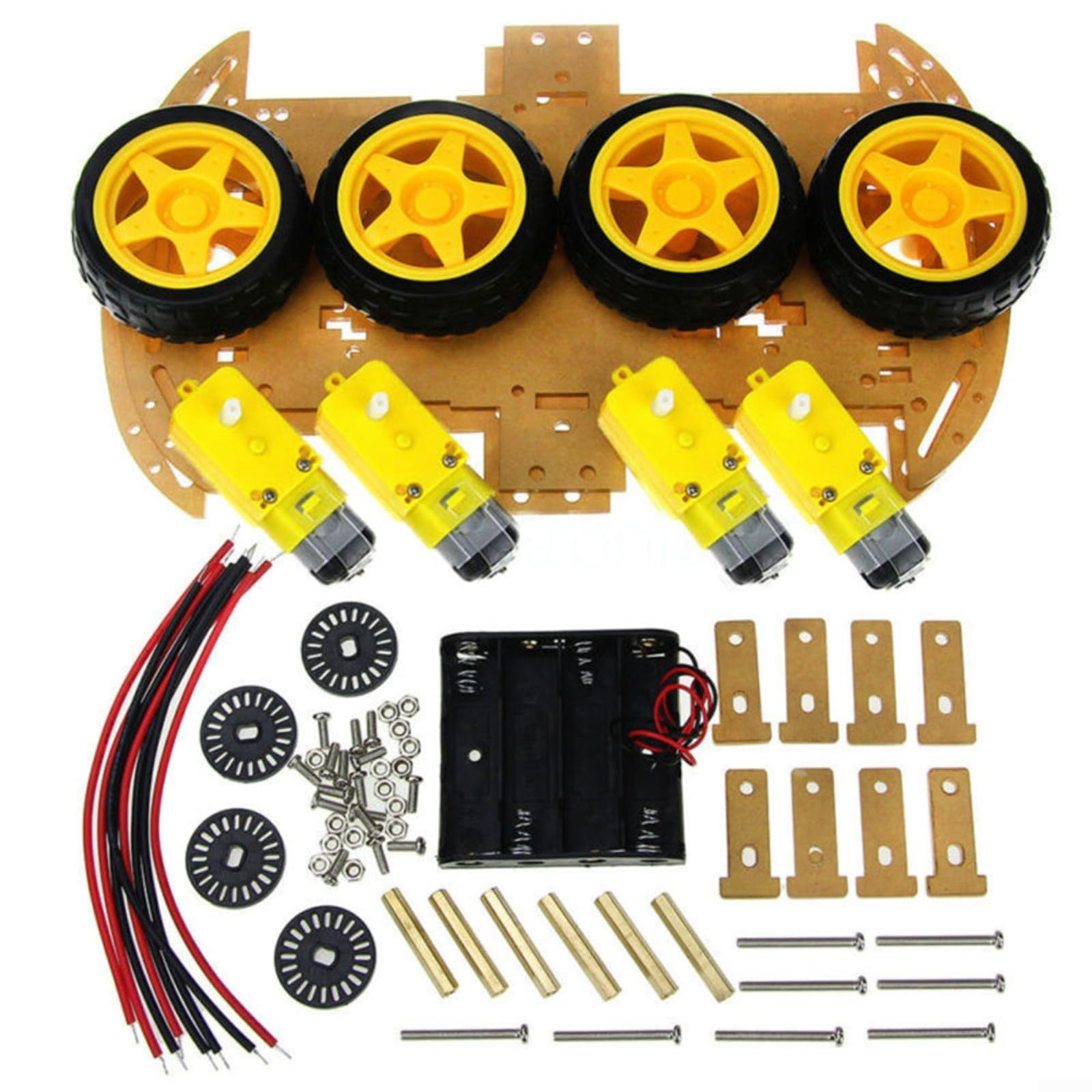 Kit de construction de robot 4WD Smart Car Chassis Kit voiture avec capteur de vitesse pour Arduino
