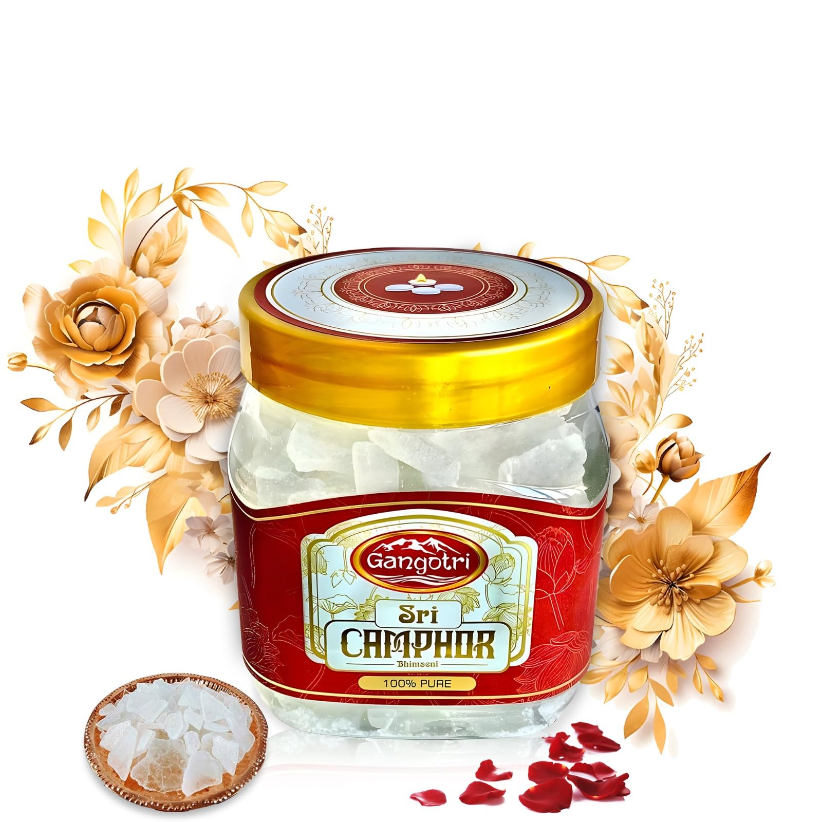 Gangotri Bhimseni Camphor Jar 250 gm, Camphor for Pooja-image-2