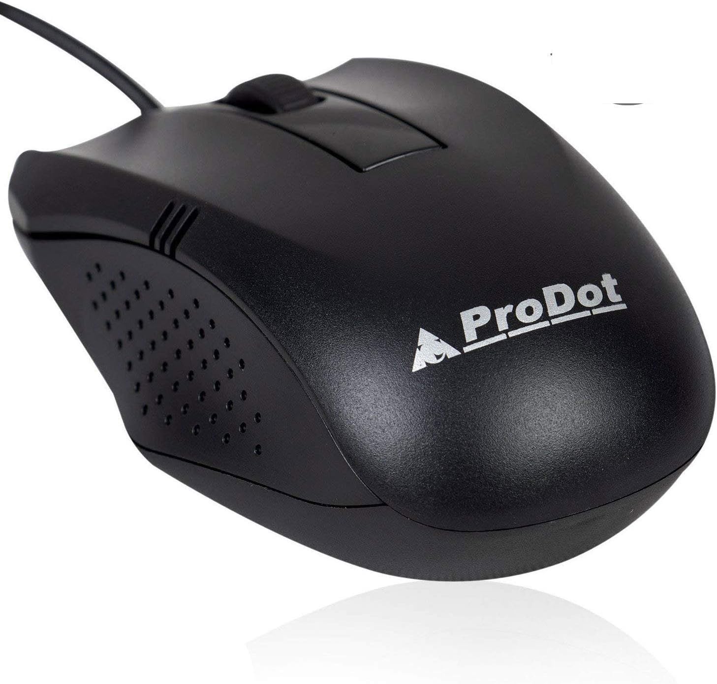 Prodot USB Plug & Play Ergonomic Wired Mouse I High Resolution 1000 DPI Optical Sensor I 5M Key Press Life & Clickable Scroll Wheel I 1 Year Warranty I Compatible with Windows, iOS, Linux
