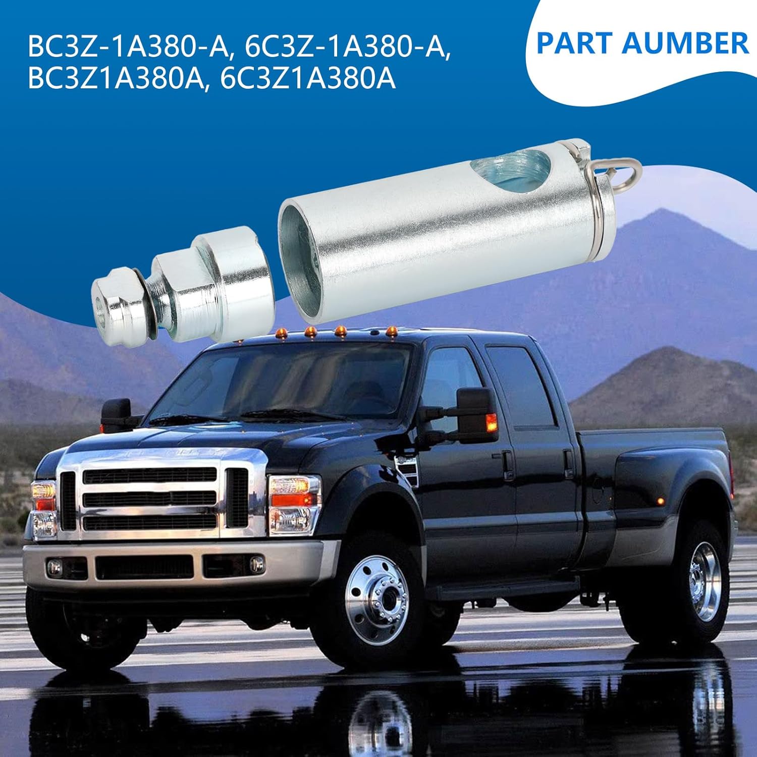 Spare Tire Lock for 2006-2016 Ford Super Duty F250 F350 F450 F550, Anti-Theft Spare Tire Carrier Lock Assembly - Replaces BC3Z-1A380-A & 6C3Z-1A380-A, Under Vehicle Security Spare Tire Lock