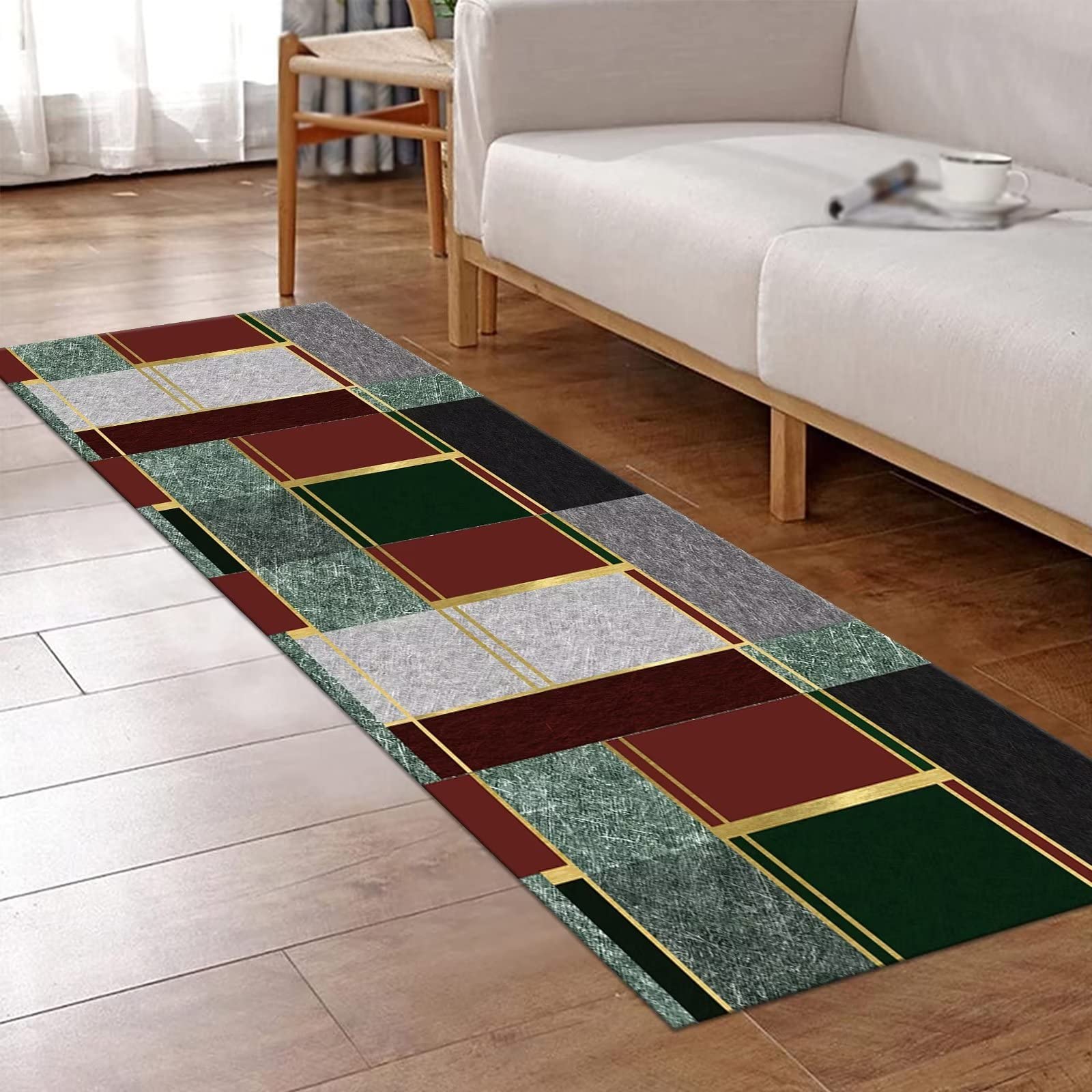 Passatoia Lunga 4,6 Metri Per Corridoio E Cucina - Tappeto Runner Moderno Antiscivolo E Lavabile, Morbido E Antimacchia, Disponibile In Varie Larghezze (90x460 Cm)