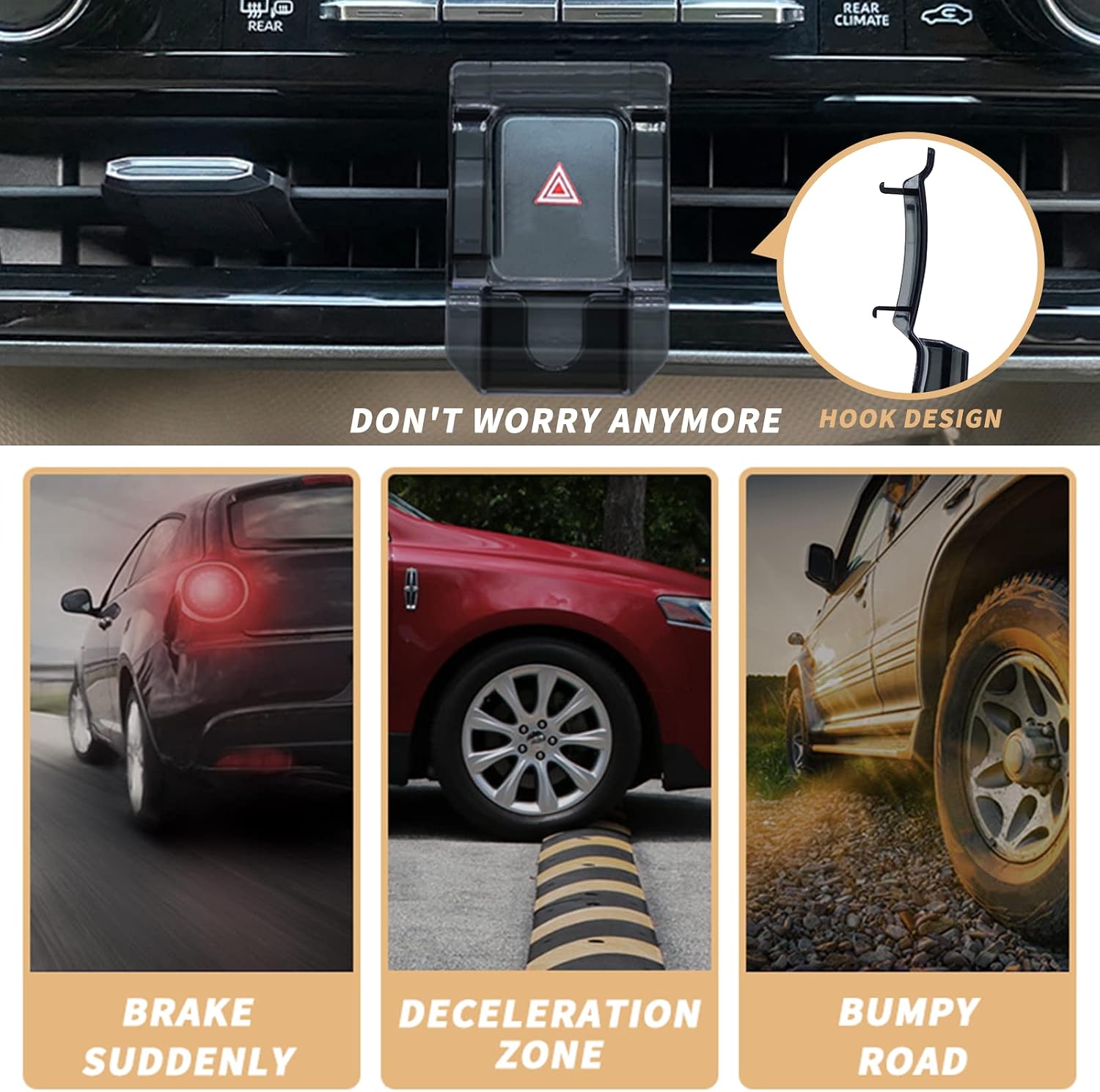 Car Phone Holder Fit for Toyota Highlander 2020-2025(Not for Grand Highlander/Platinum) Upgraded Phone Mount Magnet Custom,Air Vent Invisible Car Phone Cradles Mini Size Adjustable