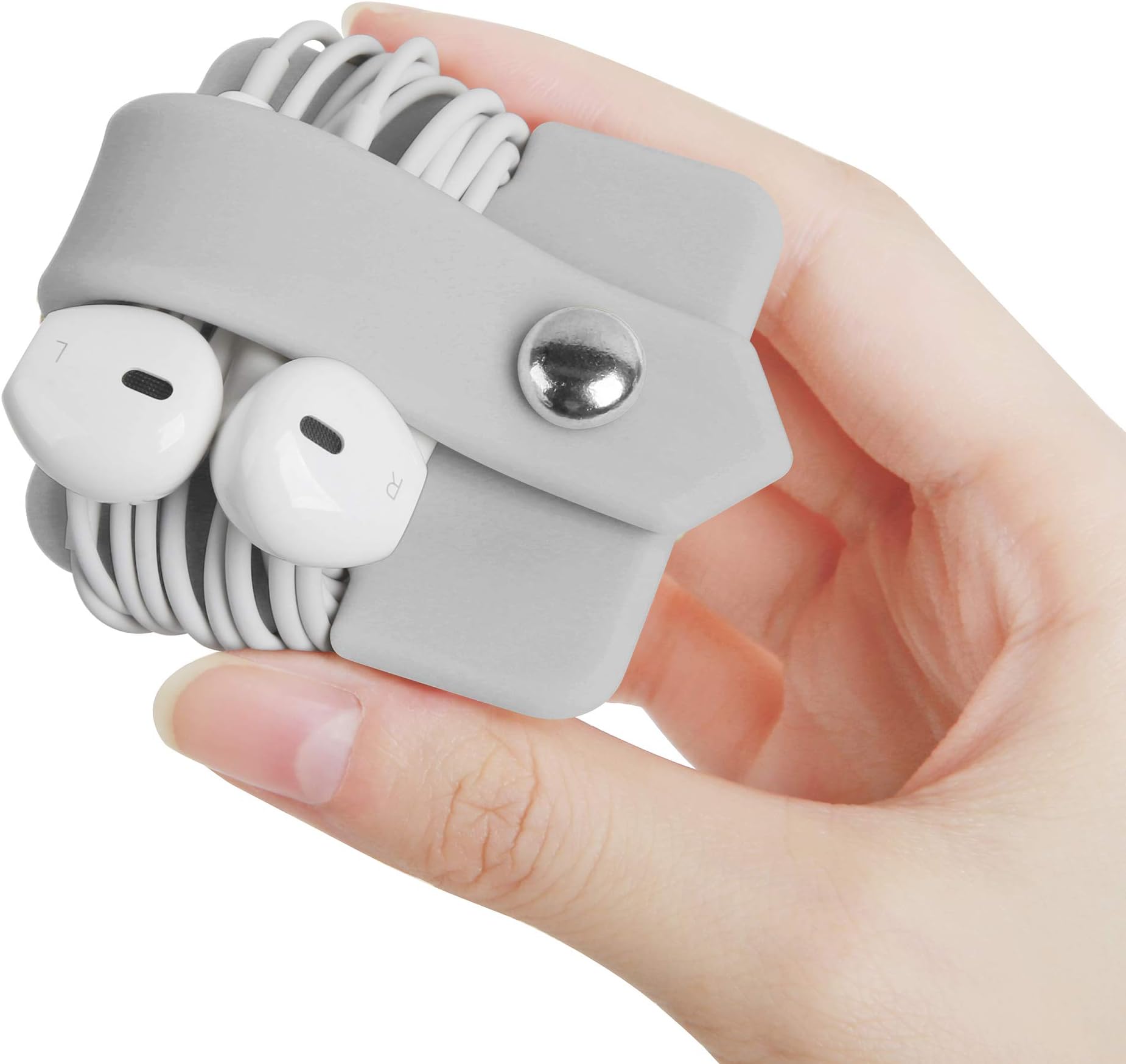 Cord Organizer Earbuds Holder Earphone Wrap Earphones Organizer Headset Headphone Earphone Wrap Winder Cord Manager Cable Winder Gray