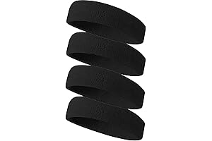 Enhance Fitness with High-Performance Black Sweatbands: The Ultimate Sweat-Wicking Headband for Men & Women