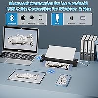 Vista 8 de Impresoras portátiles inalámbricas para viajes, mini impresora térmica Bluetooth sin tinta de 300 DPI compatible con Android, iOS y laptop