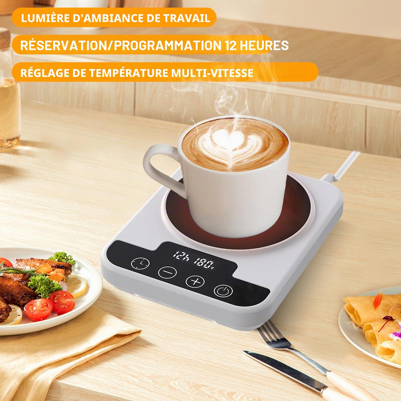 Chauffe Levain Précis 21–38°C, Tapis Chauffant pour Levain avec Minuterie 12H, Contrôle de Température Réglable, Kit de Levain, Accessoire Réutilisable pour Fermentation et Pâtisserie Maison