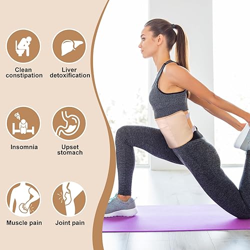 Miniatura 3 de Paquete de aceite de ricino para cintura, cuello y senos, envoltura de aceite de ricino orgánico reutilizable para desintoxicación del hígado con