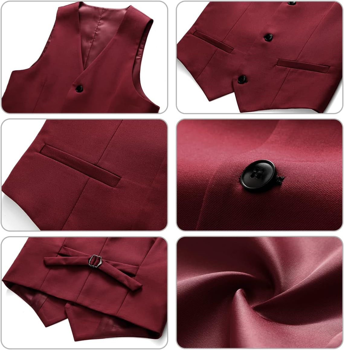 Lamgool Boys Formal Suit Dress Pants Vest Set 2 Piece Kids Wedding Outfit