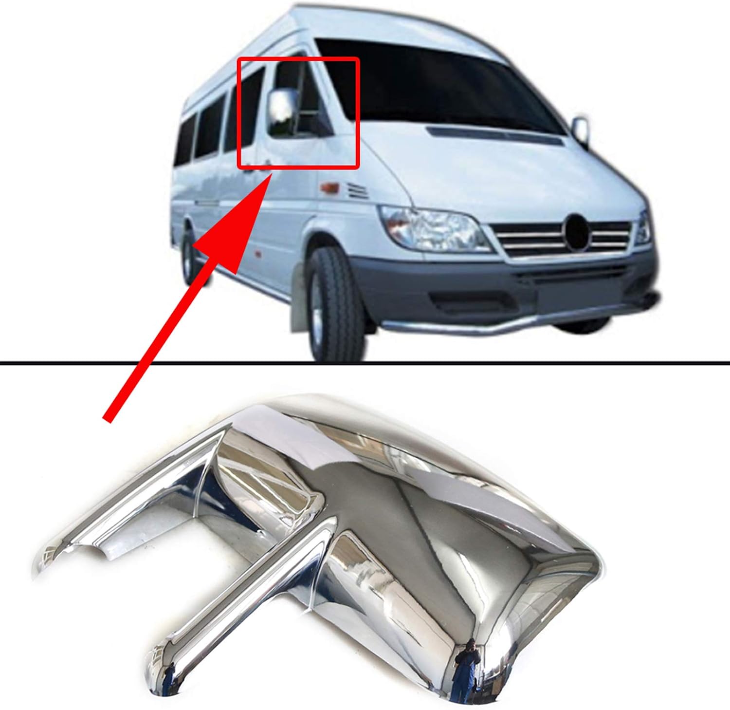 Door Side View Mirror Covers Car Rearview Mirror Protection Cover Caps Front Right for left-hand drive vehicles for Mercedes Sprinter 901 9018100216