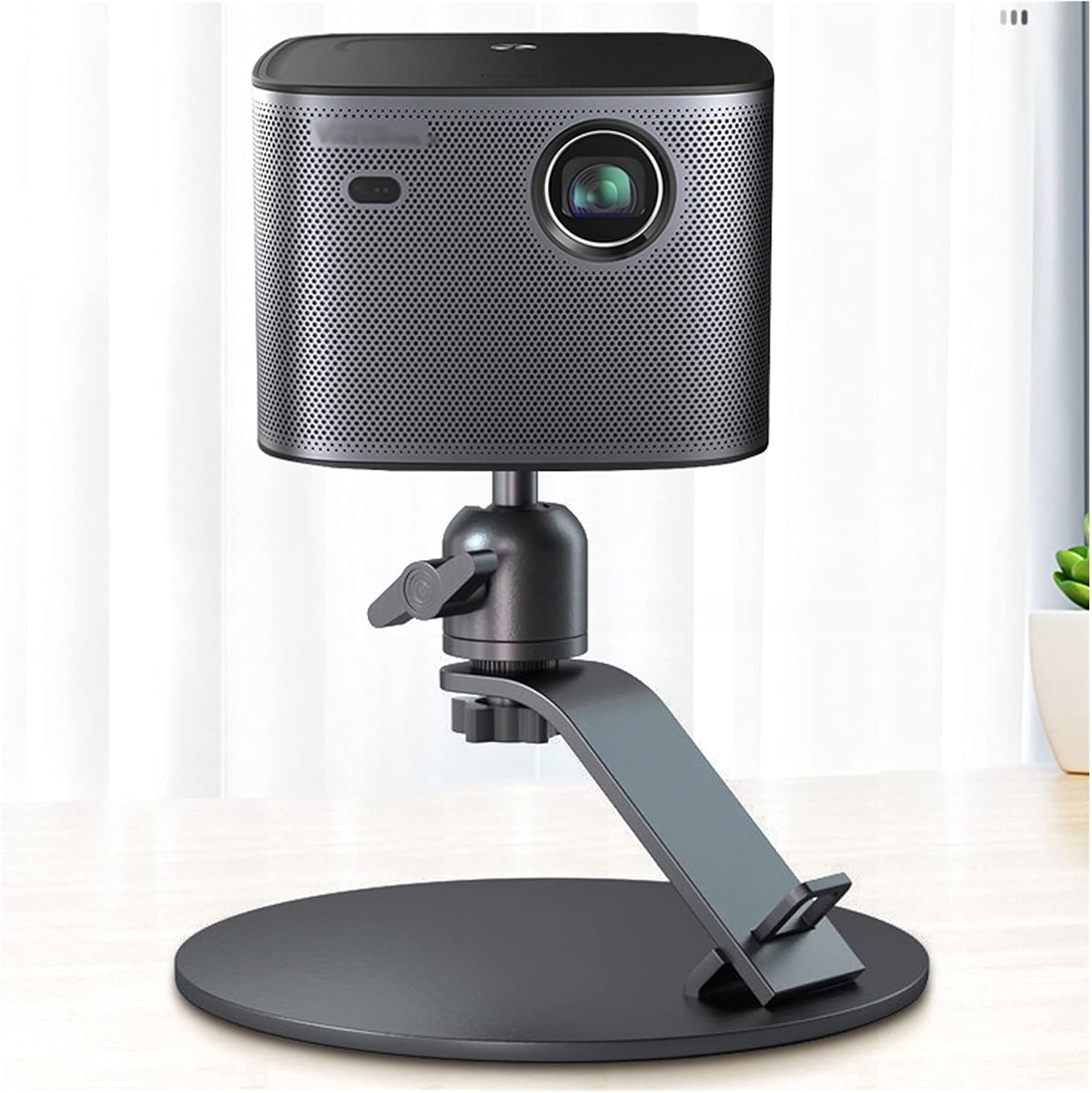 Universal Projector Bracket Projector Mount Stand Desktop Mini Projector Stand Mini Projector Mount 360°Swivel Ball Head Load 11.02lbs Black Adjustable Projector Stand